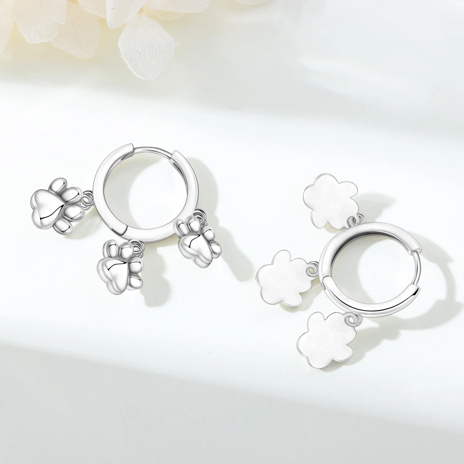 

PANPOKI стерлингового серебра 925 пробы, серьги-капли с принтом лапы домашних животных, женские серьги, очаровательные модные универсальные вечерние ювелирные изделия, подарки