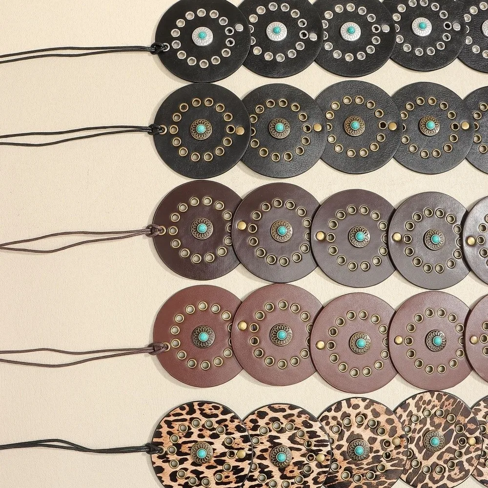 Сверхмощный бирюзовый широкий женский ремень из искусственной кожи в стиле панк с заклепками, пояс Y2k, готическое платье, джинсовый ремень, музыкальный фестиваль