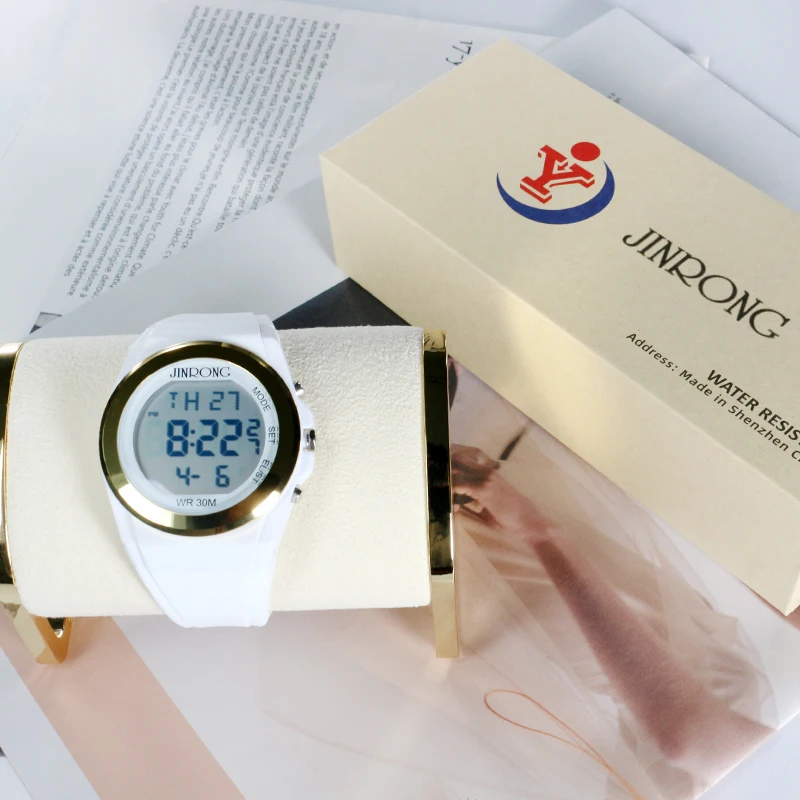 남성용 스포츠 디지털 시계 방수 30M 라운드 다이얼 대형 디스플레이 전자 드라이브 모드-다기능 야외 시계