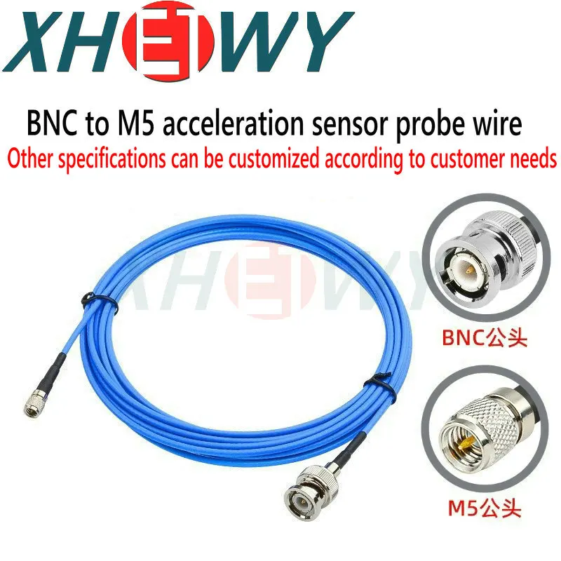 RG316 wire BNC/M5-JJ probe wire microdot accelerometer anti vibration 10-32UNF signal wire Q9/L5