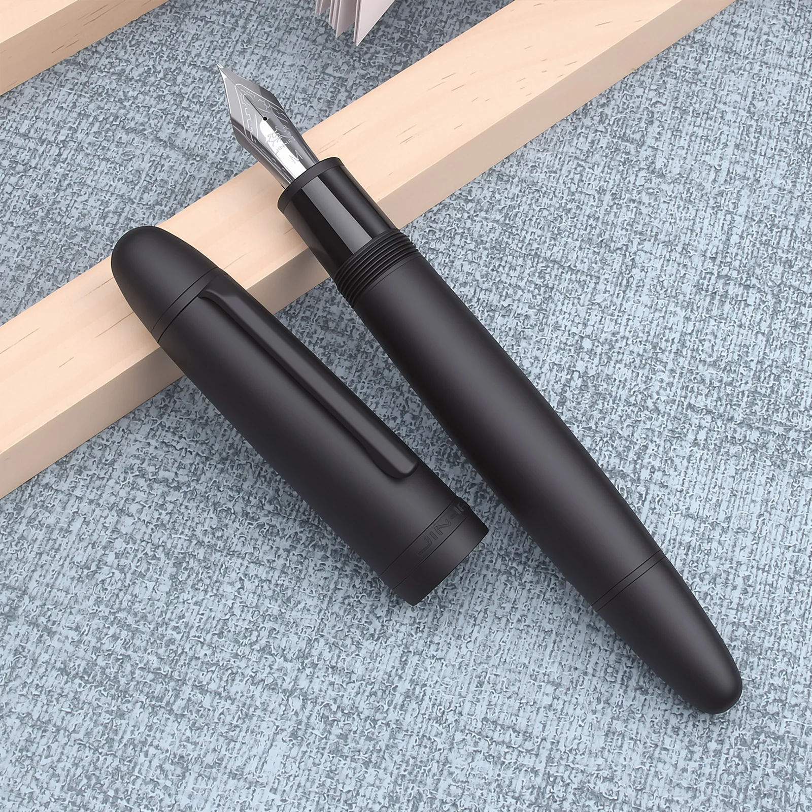 JINHAO X169 No.8 40mm Fountain Pen Long Knife Polished Blade NF/NM Nib Luxury Calligraphy Writing Ink Pen Stationery