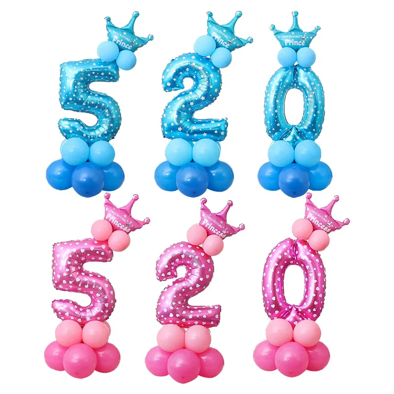 Foil Balloons Numbers 1 2 3 4 5 6 Happy Birthday Balloon 1st Birthday Party Decorations Kids Babyshower Oh Baby Shower Boy Girl