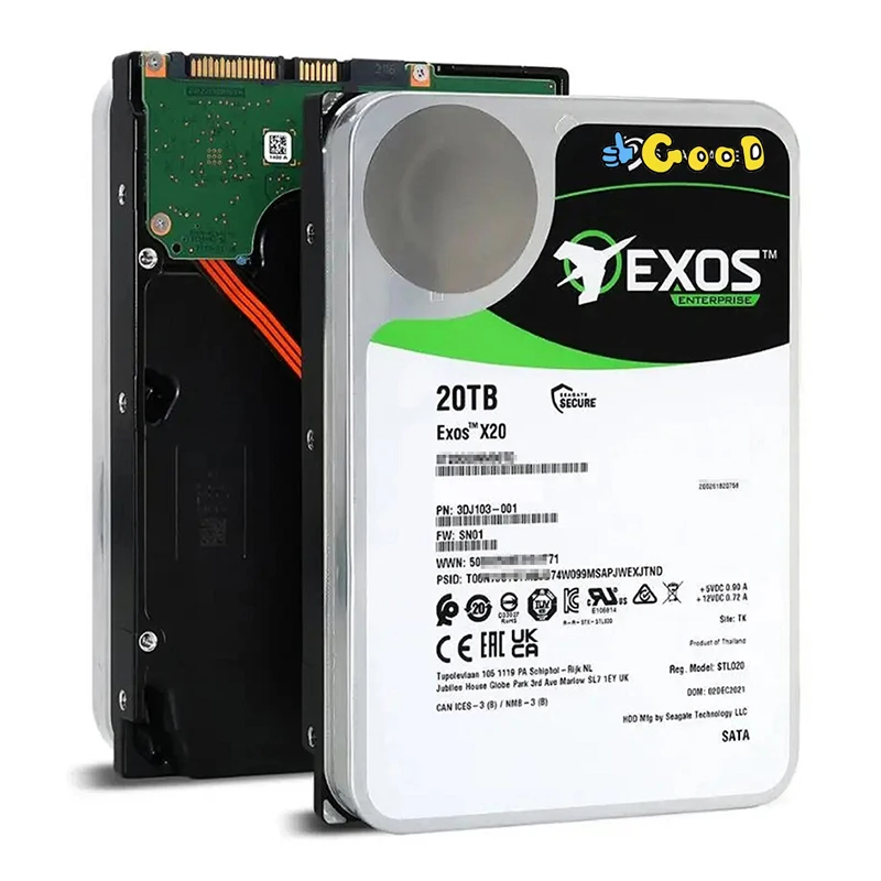 

Portable New Original ST20000NM007D EXOS X20 HDD 3.5 SATA 6Gb/s 7200RPM High Speed Networking Internal Server Hard Devices Disk