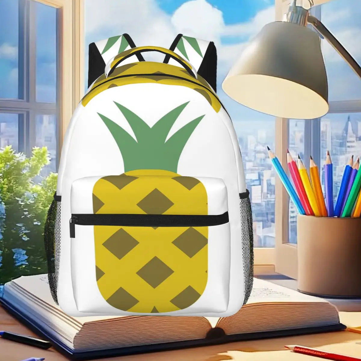 

Pineapple Student Backpack School Bag Hiking Travel Daypack for Men Women Fashion Bookbag Shoulder Bags