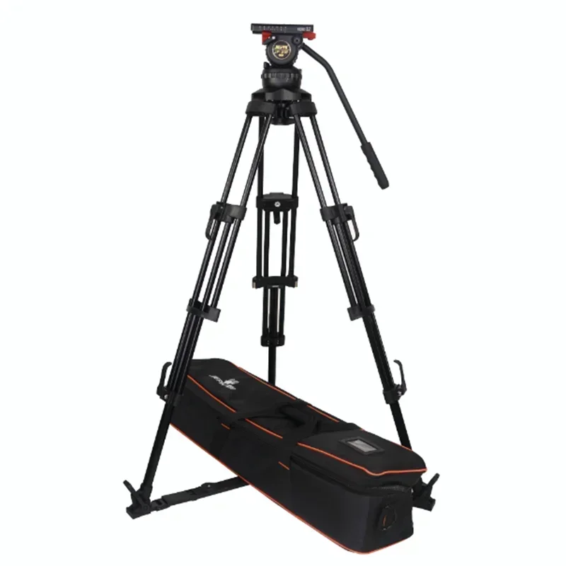 Factory Jiepai V12 Pro Professional Broadcast Heavy Duty Video Camera Tripod With 100mm Bowl Fluid Head