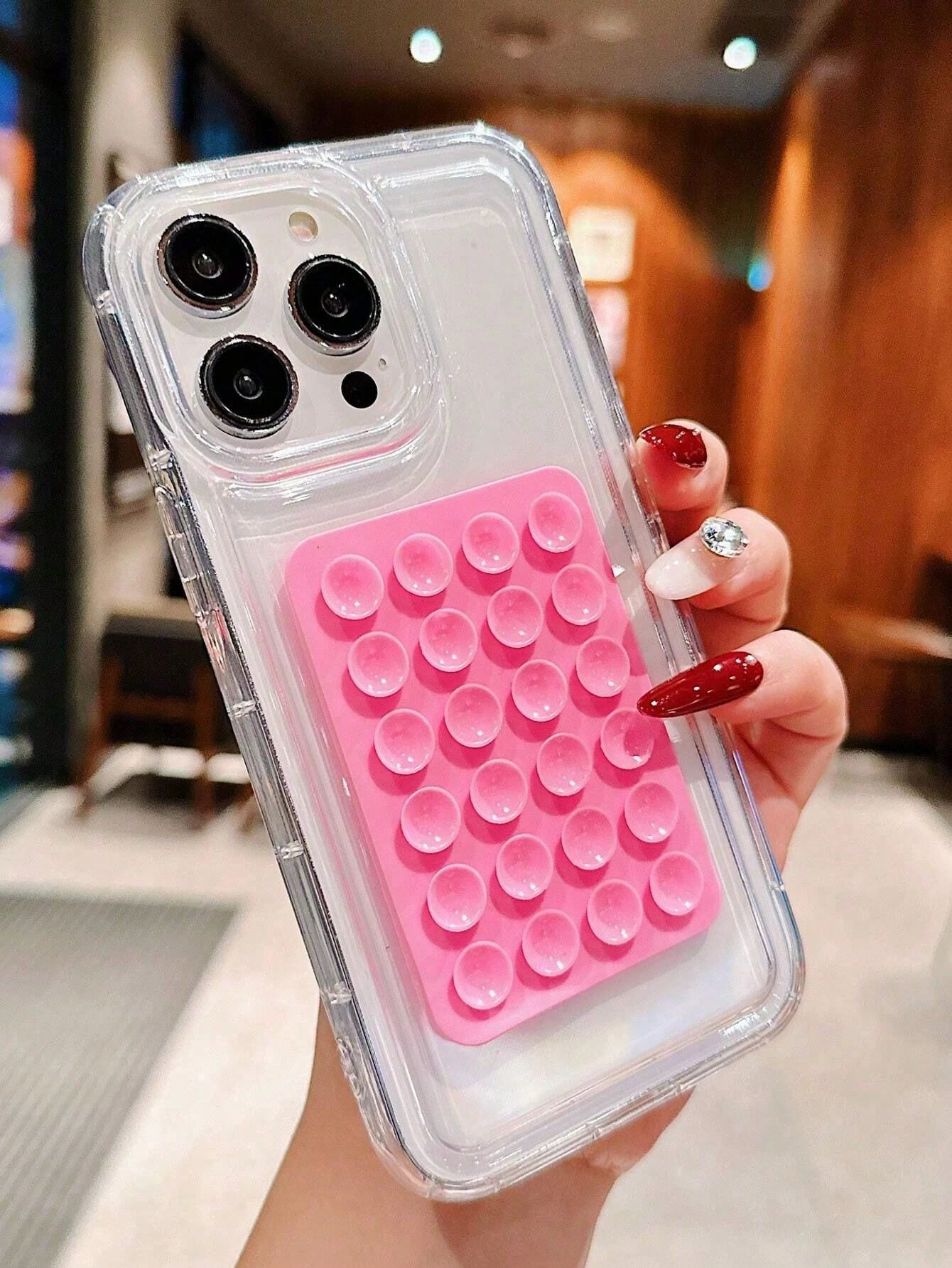 

Силиконовое крепление для телефона на присоске, мобильная подставка без помощи рук, незаменимая для путешествий в самолете, совместимая с любым смартфоном