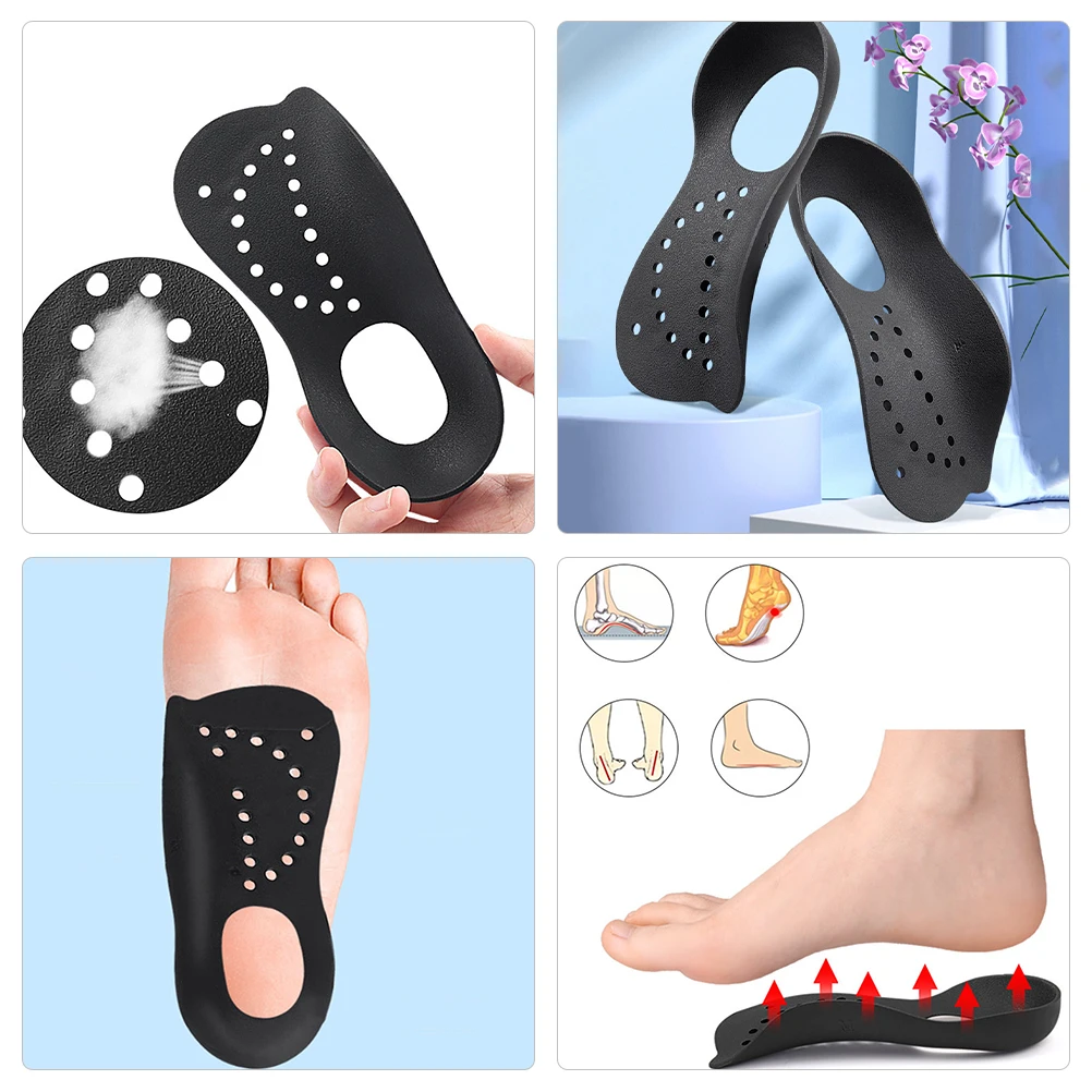 Orthopedic Insoles for Flat Feet M 35 39 Arch Support Inserts Reusable Tpr Shock Absorption Anti Slip Foot Pain Relief Pad