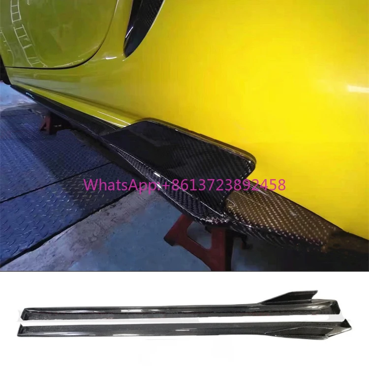 

718 Side Skirt Carbon Fiber Side Skirt 981 GTS Side Skirt for Porsche 718 Cayman Boxster 2016-2021