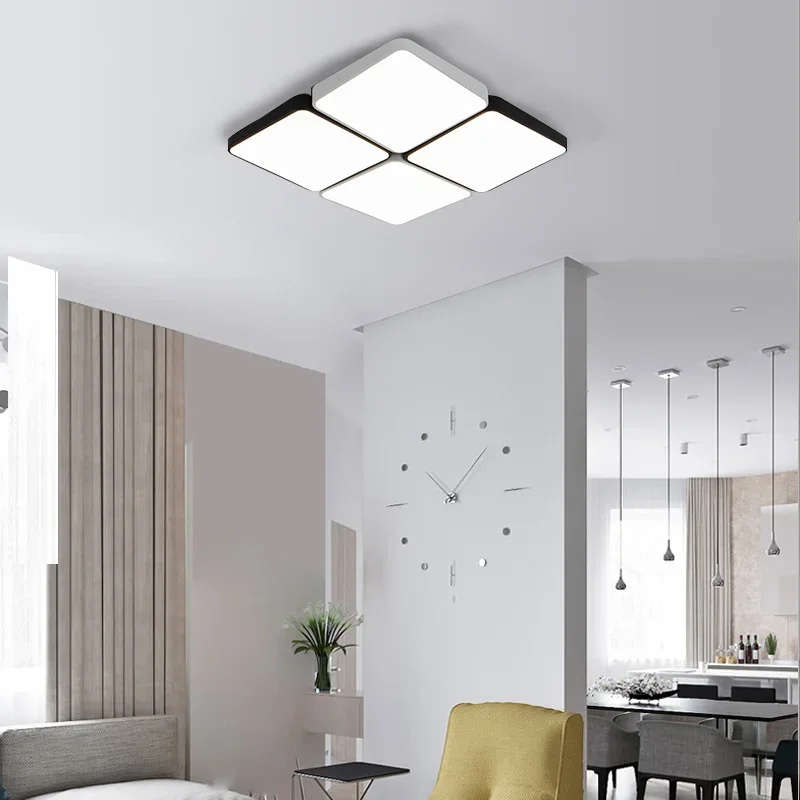 الحديثة الحديد الاكريليك LED أضواء السقف مصباح غرفة المعيشة المنزلي تركيبات الإبداعية مصابيح السقف غرفة نوم الأطفال إضاءة السقف