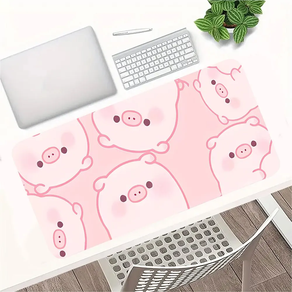 

Cute Pink Pig Mouse Pad Large Size Rubber Base Anti-slip PC Desk Accessories Mousepad for Office & Gamer Keyboard Mats Decor Mat