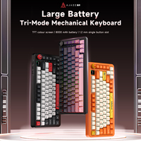 AJAZZ AK820 MAX PLUS Tri-mode TFT Screen Gaming Keyboard 8000mAH dual system hot swap FR4/PC Plate Volume Knob