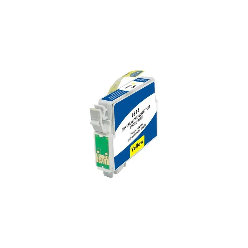 Alternative EPSON ink cartridge yellow E874, replaces C13T08744010 XET0874C imprimirbien.com