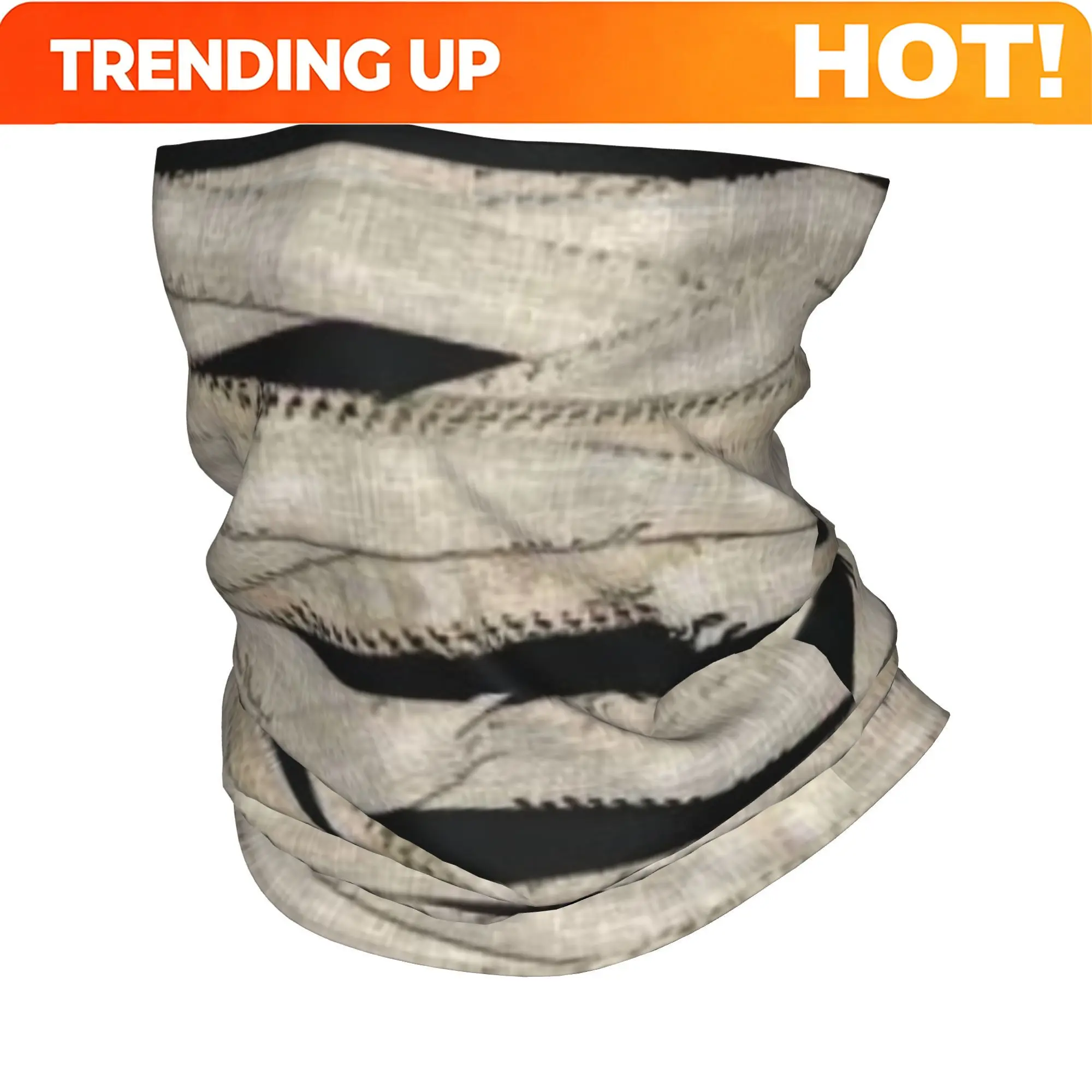 Customization Distressed Fabric Strips Texture Bandana Neck Cover Motocross Face Mask Multifunctional Headwear Cycling Unisex Ad