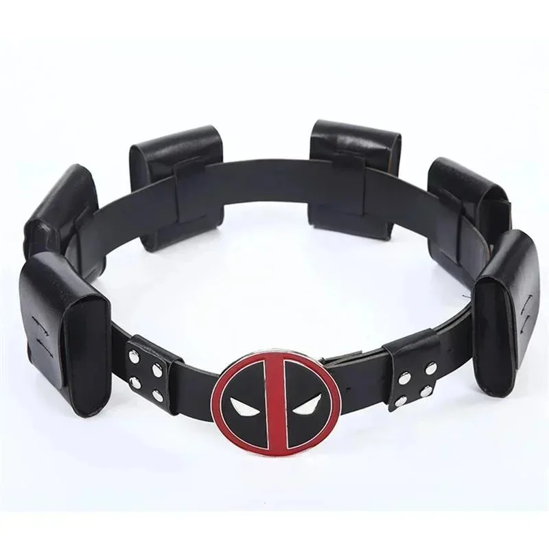 Halloween cartoon costume Deadpool Costume Cosplay Kids Adult Suit Anime Death Waiter Spandex Leotard Accessories Belt