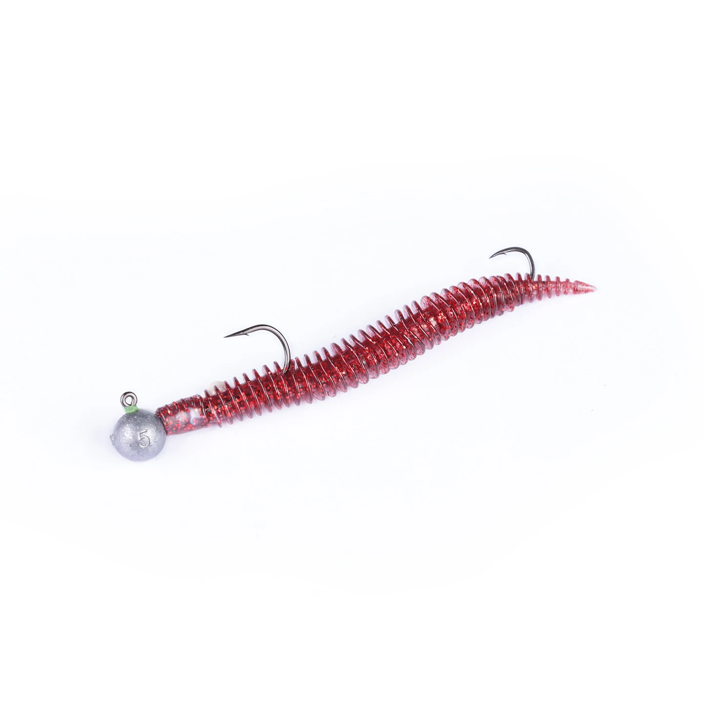Neue 5 stücke FishTrip Weicher Köder mit Jig Kopf Gerade Schwanz mit Haken Weiche TPE Köder 3,5-7g für Bass Fishing Tackle Salzwasser