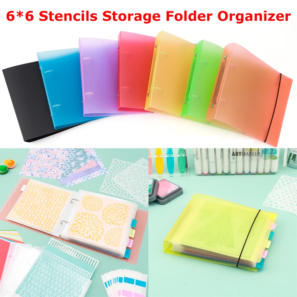 

Multi-use Cookie Stencil Storage Binder Storage Folder Organizer Inner Page for Backing Cardstock 6*6inch Stencil Storage 2025