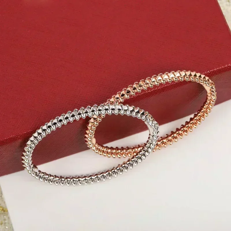 925 Sterling Silver High Quality Fashion Exquisite Riveted Bracelet Ladies Temperament Luxury Jewelry Gift To Friends