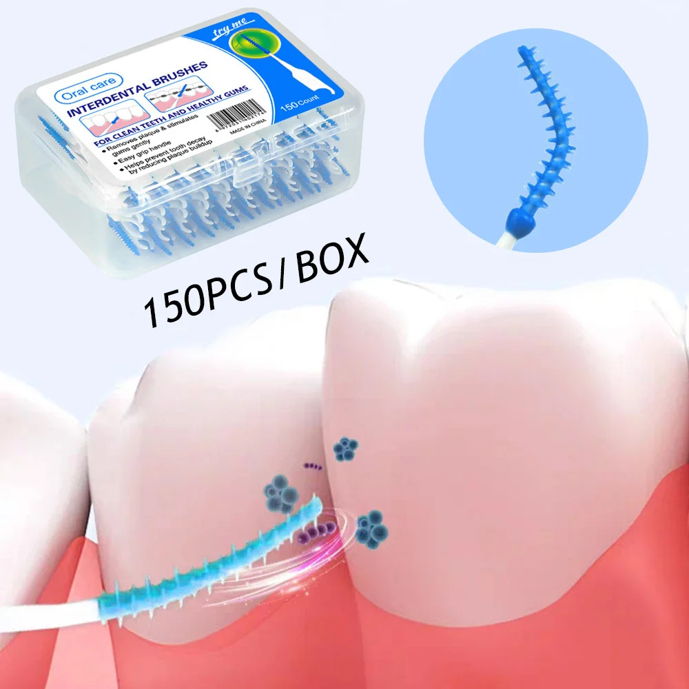 150/20pcs Silicone Interdental Brushes Tooth Cleaning Dental Floss Toothpicks Dental Dentistry Brush Between Teeth Water Flosser