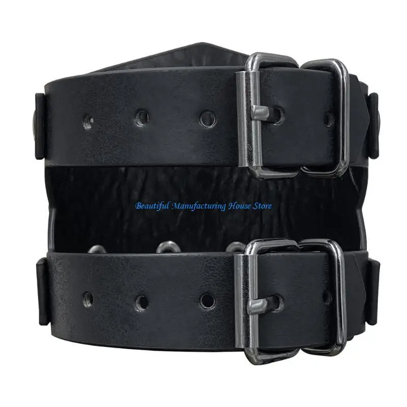 

E56A Male Role Play Knight Wristband Medieval Bracelet with Rivet Pattern Bangle