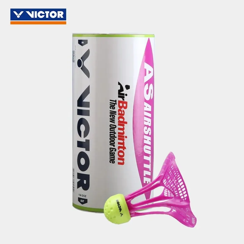 New Original Victor AirShuttle Outdoor Badminton AirShuttle Plastic Ball Nylon Ball Stable Resistance 3 Pack/tube