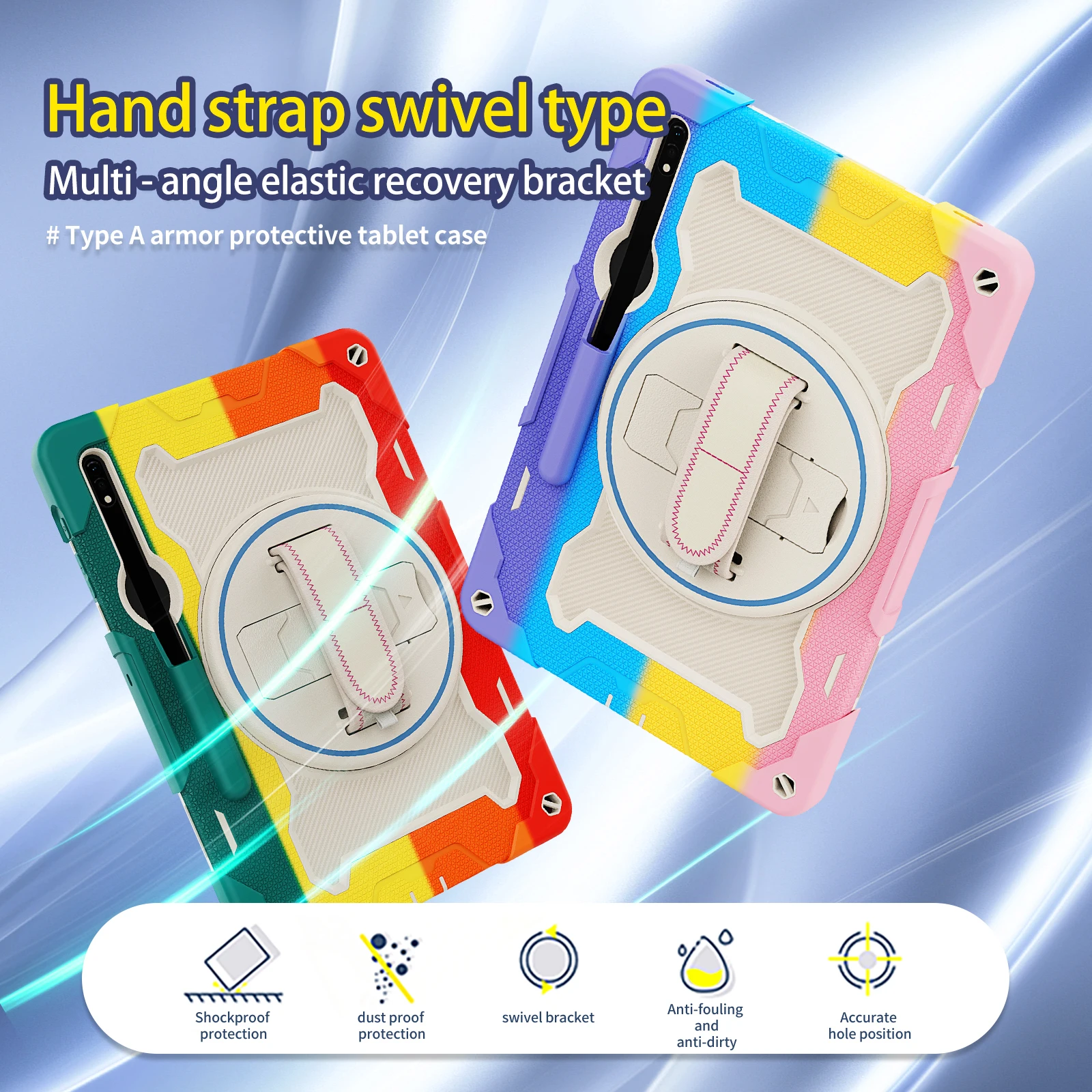 Tablet for Samsung Galaxy Tab S9 S8 Ultra 14.6'' S9 Plus S9FE S8 Plus S7 Plus S7FE 12.4'' kid safe Shockproof Rugged cover