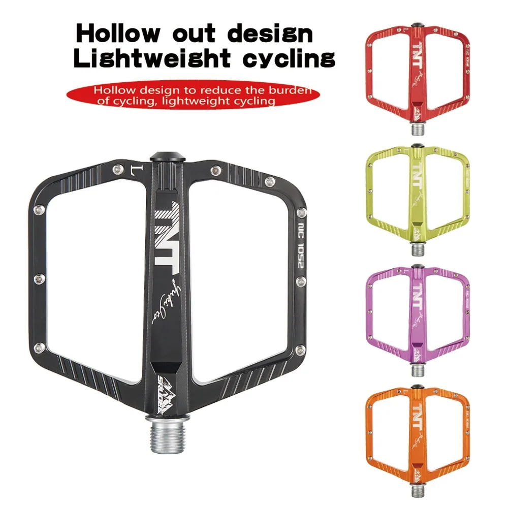 

SRUOEC mountain bike pedals, aluminum alloy anti-slip three-bearing, enlarged bicycle pedals