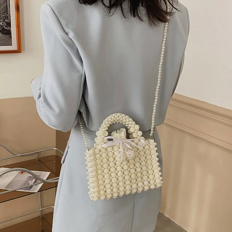 YoReAi borsa fatta a mano con perle da donna borse da sera con perline pochette portafoglio borse magiche borsa da sposa da donna borsa da festa