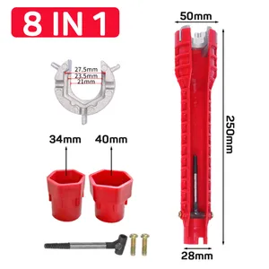 14 In 1 Multifunktionsschlüssel zum Küchen- und Bad, Wasserpfeifenreparaturwerkzeug 10 Hauptverkaufs -Badezimmer -Kits - №4