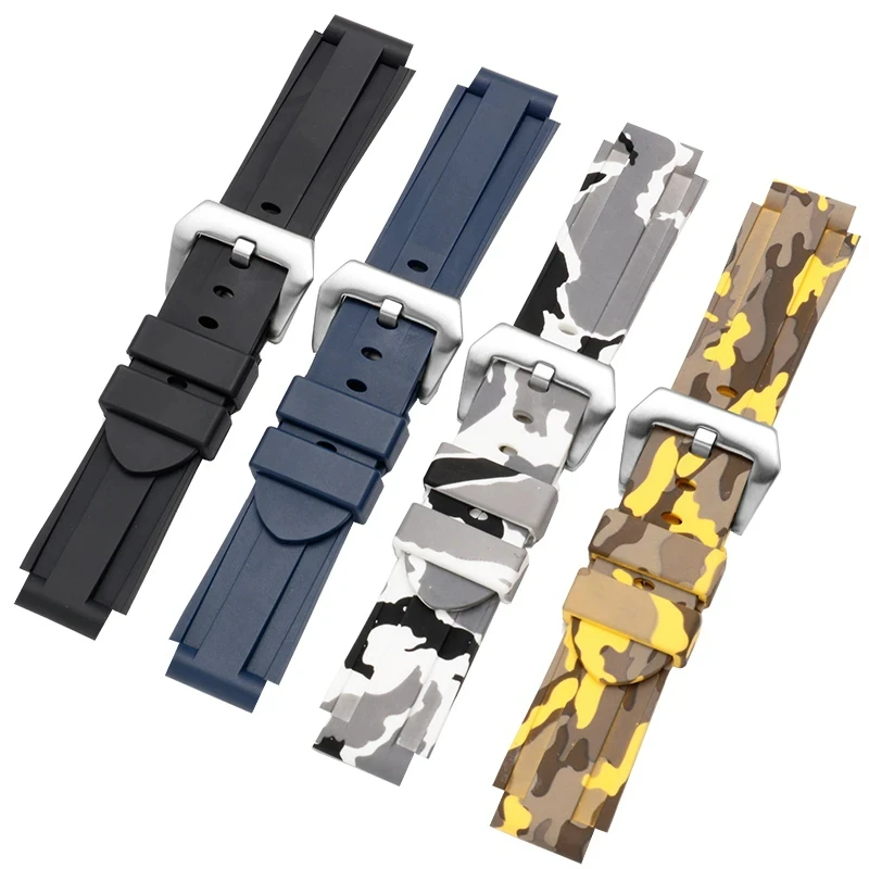 Quality silicone watchband 24*16mm colorful wristband Replacement rubber strap For Timex T2N739 T2N721 720