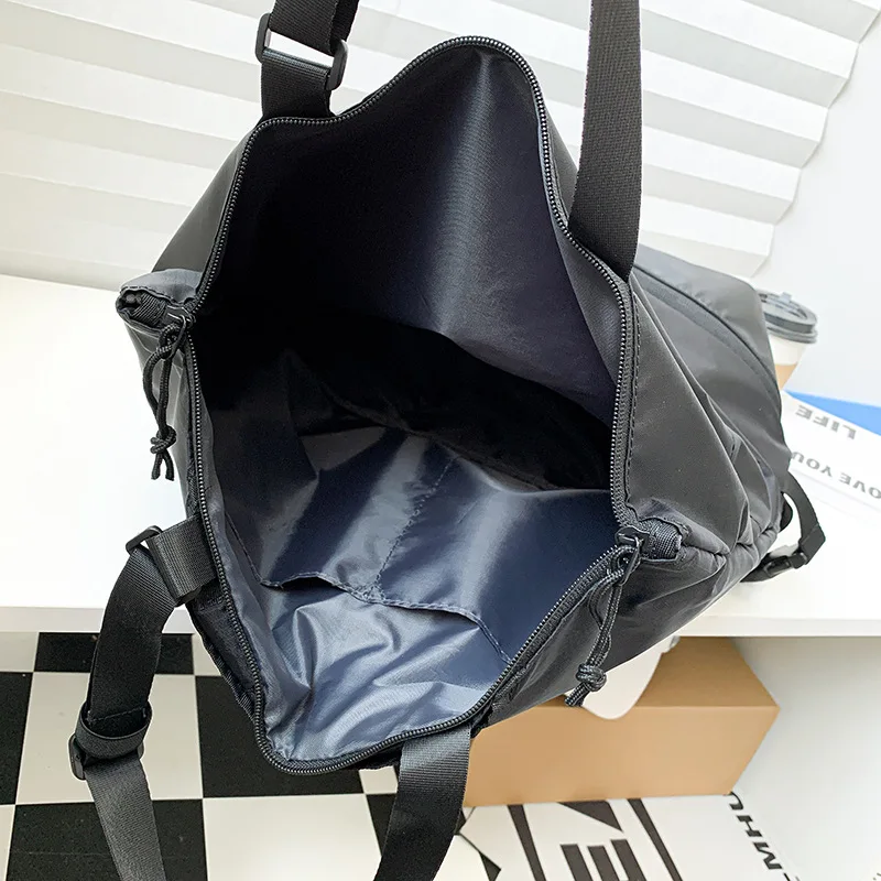 New Men's Backpack, Casual and Simple Hand-held Bag, Single-shoulder Tote Bag, Large-capacity Water-resistant Nylon Backpack