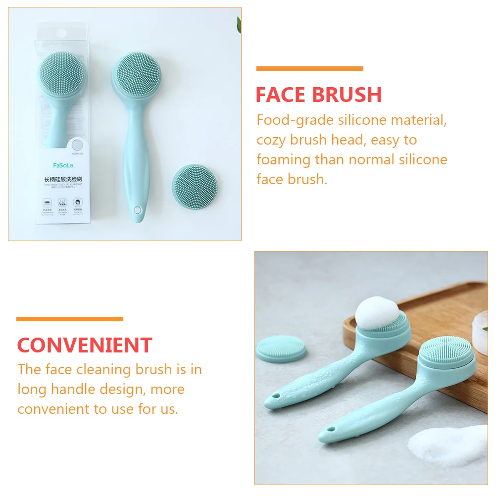 Cleansing Brush Silicone Face Cleanser Facial Tool Scrubber Massager Silica Gel