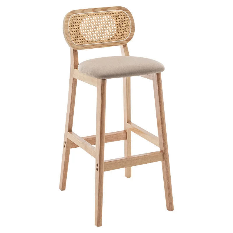 #Hot Selling Modern Wooden High Bar Kitchen Chairs For Hotel Living Room & Dining Room-Eco-Friendly Commercial Furniture