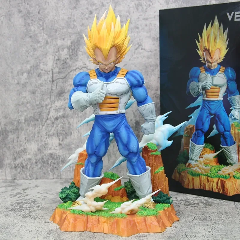 

Dragon Ball 34 см Cs Beijita Dragon Ball Статуя ручной работы Super Saiyan Большая аниме-модель Сцена Статуя Настольный орнамент Подарок для мальчика