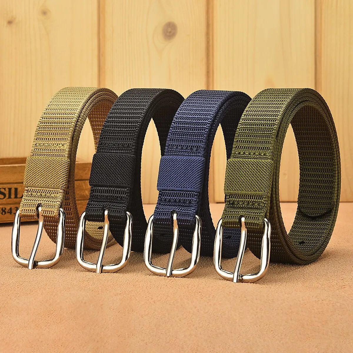 Women's Belt Canvas Needle Buckle Thin Waistband Outdoor Sport Casual Work Pants Jeans Belt Mountain Climbing Belt Children Belt