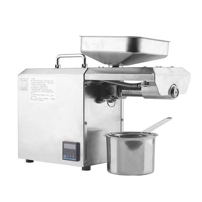 

Small peanut sesame oil press stall commercial intelligent oil press stainless steel automatic spiral oil press