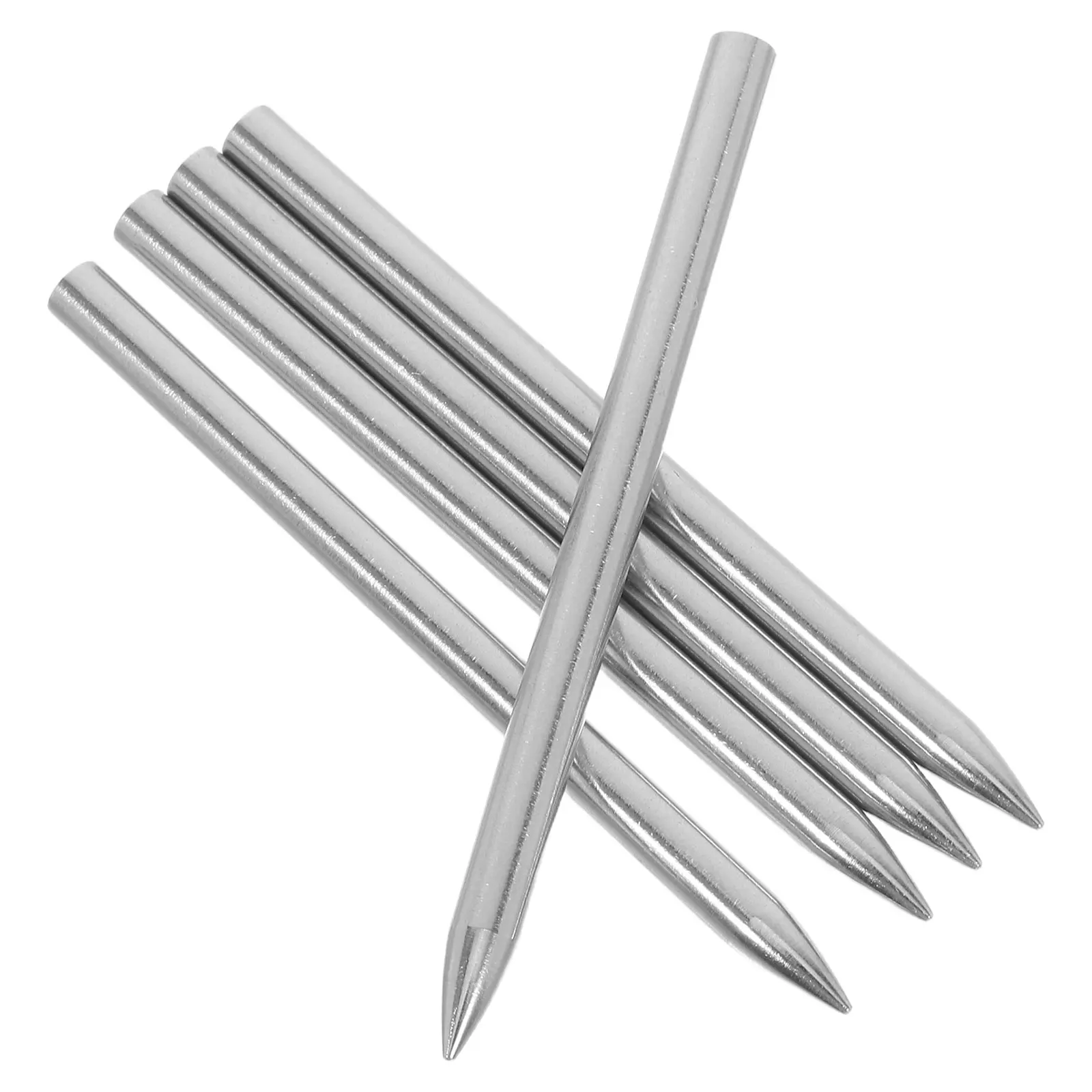 

5 Pcs Paracord Knitting Needles Bracelet for Beads Sewing Silver Heavy Duty Hand