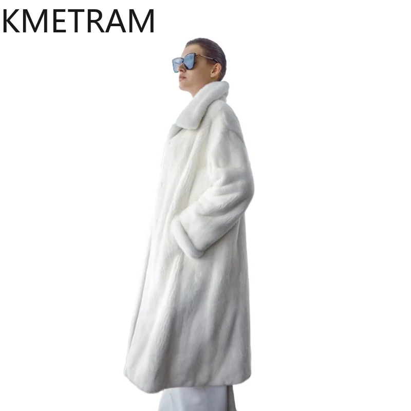 100 % natürliche Nerzpelzjacke für Damen, hochwertiger langer echter Pelzmantel, Wintermäntel, Damenbekleidung, 2025, neu in Oberbekleidung, Fourrure