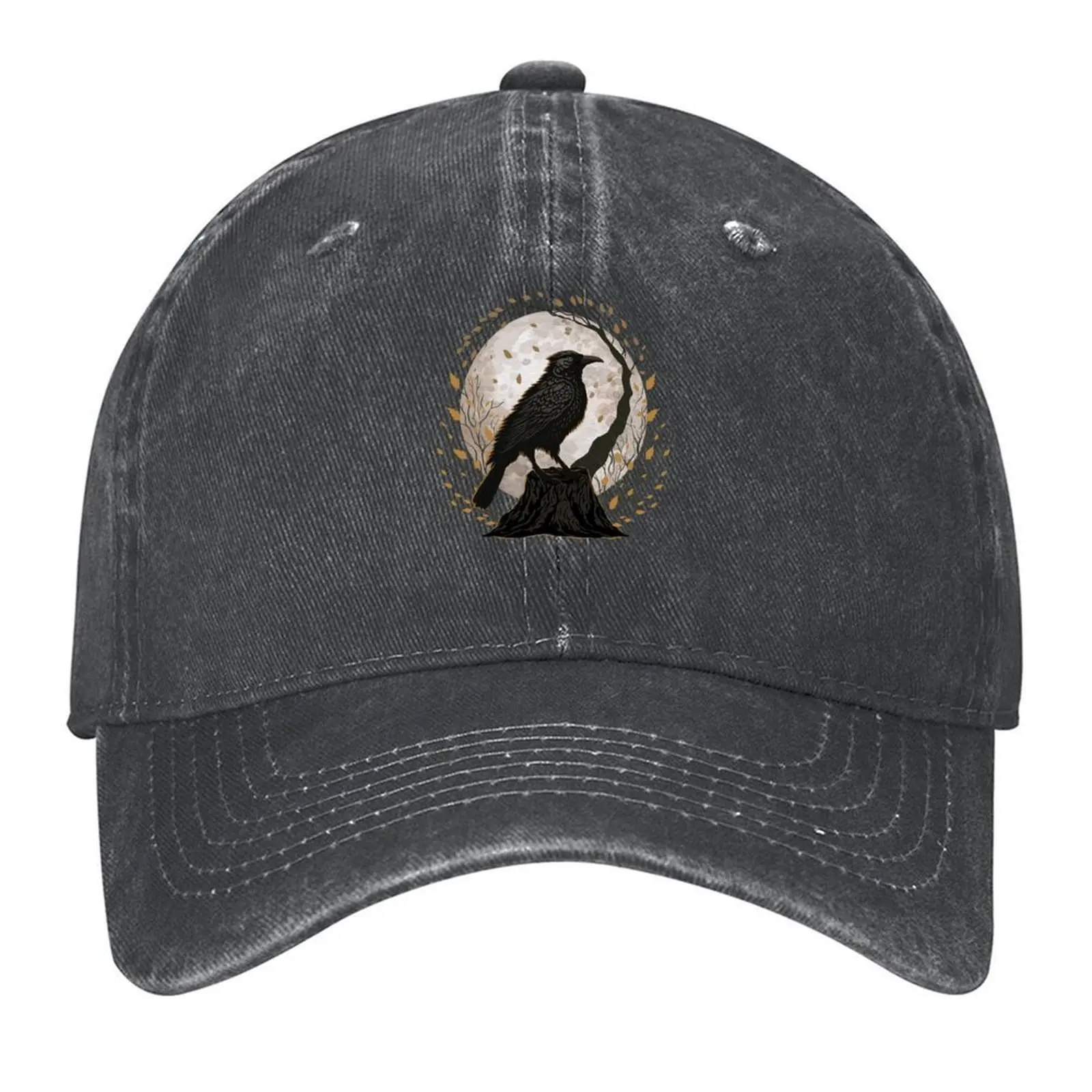 

Crow Bird Witchcraft Occult Mystical Black Raven Baseball Cap Gentleman Hat Luxury Hat Male hat Custom Cap Hats Man Women's