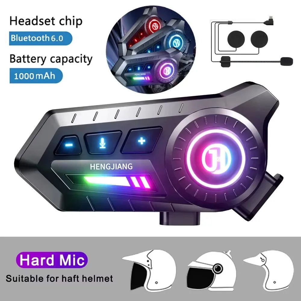 kebidumei Bt12 Motorrad Helm Headset Stereo Bluetooth Kopfhörer drahtlose Freis prec heinrich tung Mikrofon Kopfhörer Musik Player für Motorrad fahrer 3