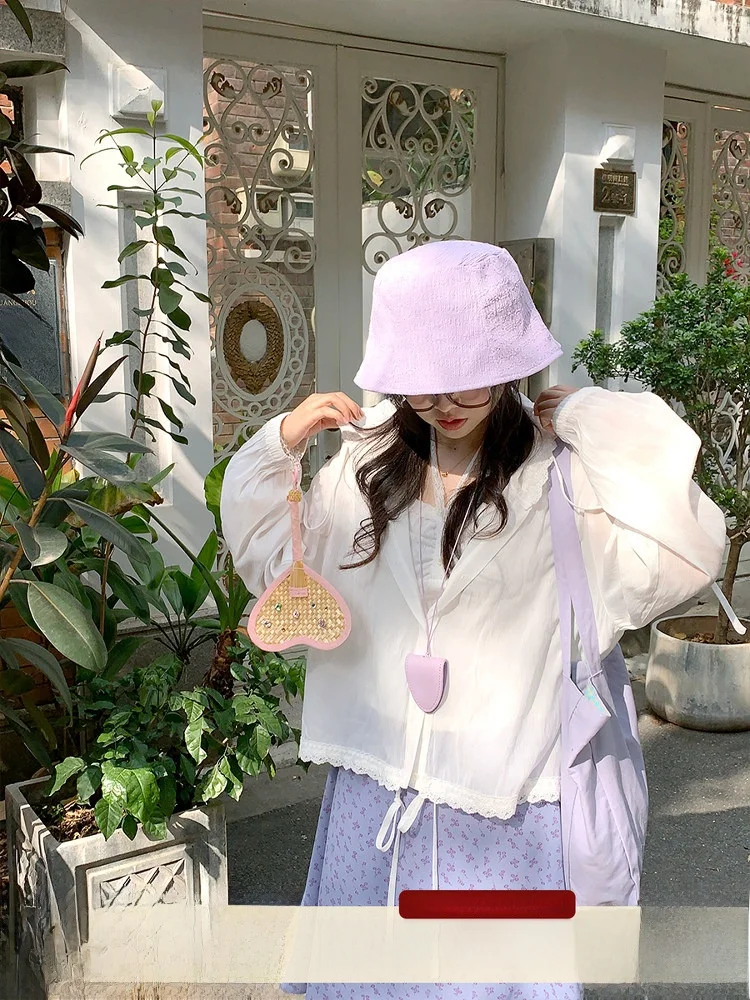 

Летняя женская солнцезащитная куртка Goodbye Ice с капюшоном, отделкой из манго-кружева, свободного кроя, укороченная, с завязками, в стиле Sweet Sle