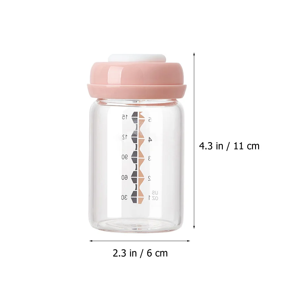 2 قطعة 150 مللي أكواب تخزين حليب الثدي حاويات زجاجية مقياس واضح غير يتلاشى سهلة التنظيف استحمام الطفل هدية أكواب تخزين حليب الثدي #4