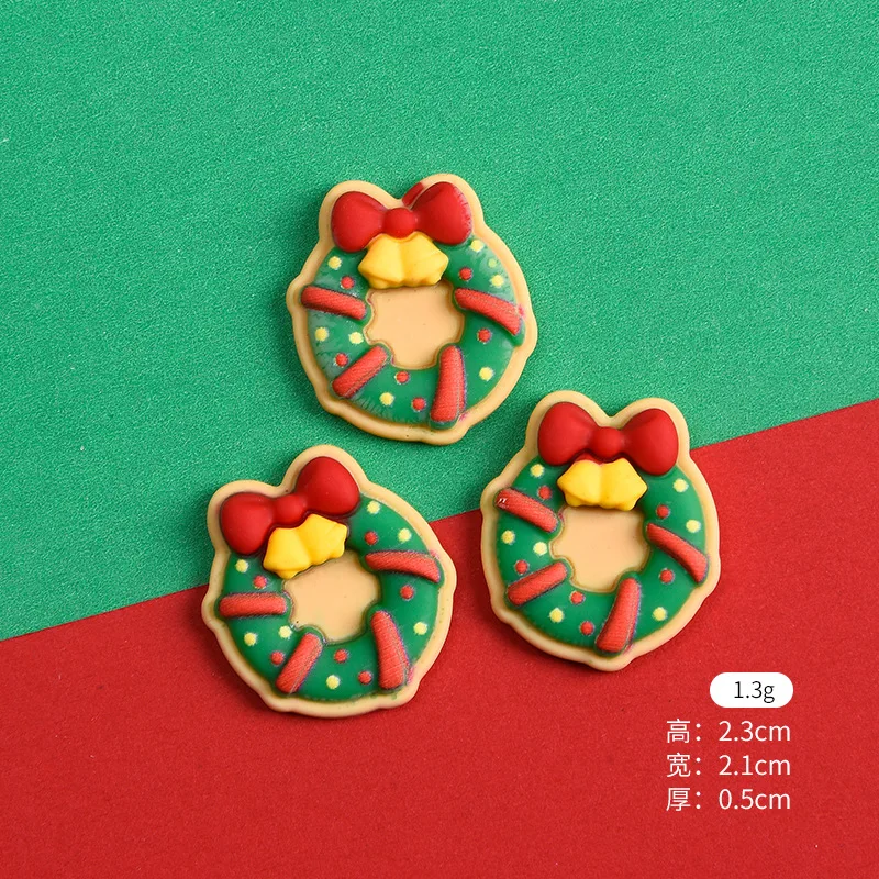 20pcs Resin Mini Christmas Snowman Deer Series Back Flatback Stone Figurine Scrapbook DIY Decor Crafts Accessories Santa Snowman