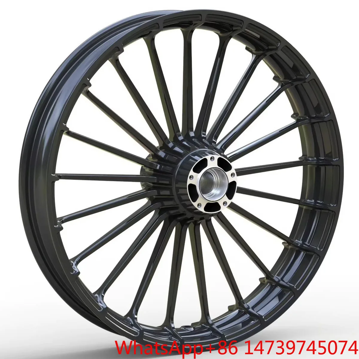 Black Aluminum Alloy Motorcycle Wheels Rim Accessories Front Rear Wheel Fit For Harley 13-later FXSB FXSBSE Models Condition New