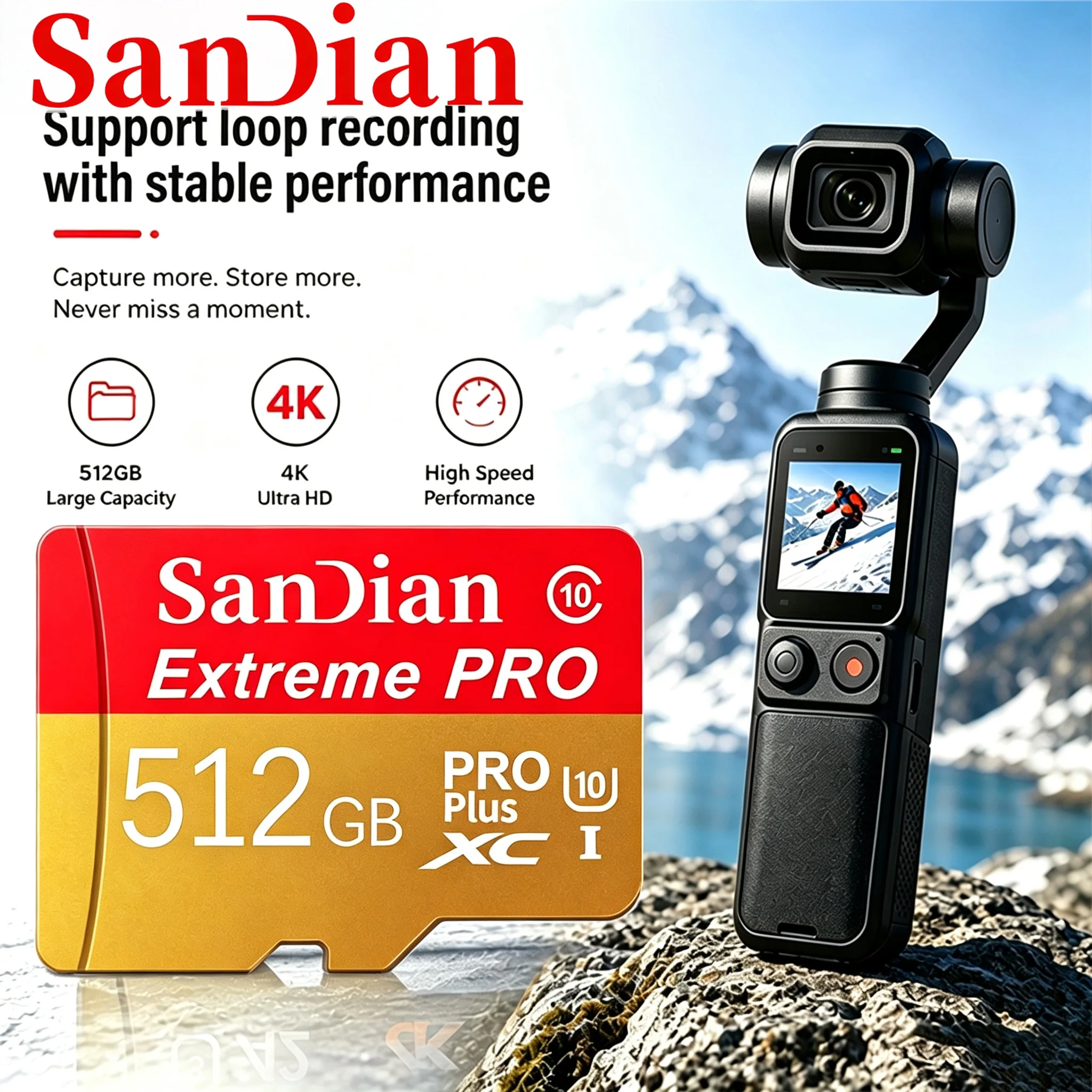 256GB 512GB 32GB Fast Memory Card Micro TF SD Card SD Cards TF Cards V60 A1 for Camera/Car Camera/Baby Monitor/Phone/Mobile