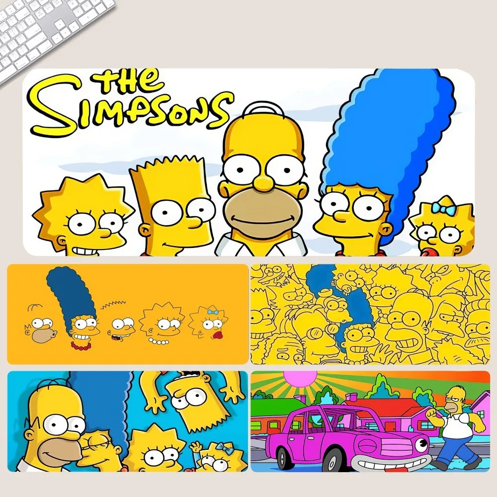 Cartoon Homer S-Simpsons Mousepad Large Gaming Compute Gamer PC Keyboard Mouse Mat