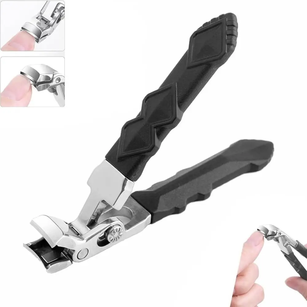 New Easy Clip Curved Nail Clippers Stainless Steel Large Open Grip Nail Cutters Nail Trimmer