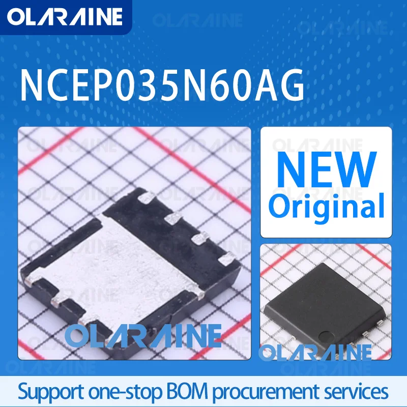

5/10/100Pcs NCEP035N60AG DFN-8 original 100% New ic chip MOSFETs 1 N-channel (Vdss) 60V (Id) 110A (RDS(on)) 2.8mΩ@10V (Pd) 85W