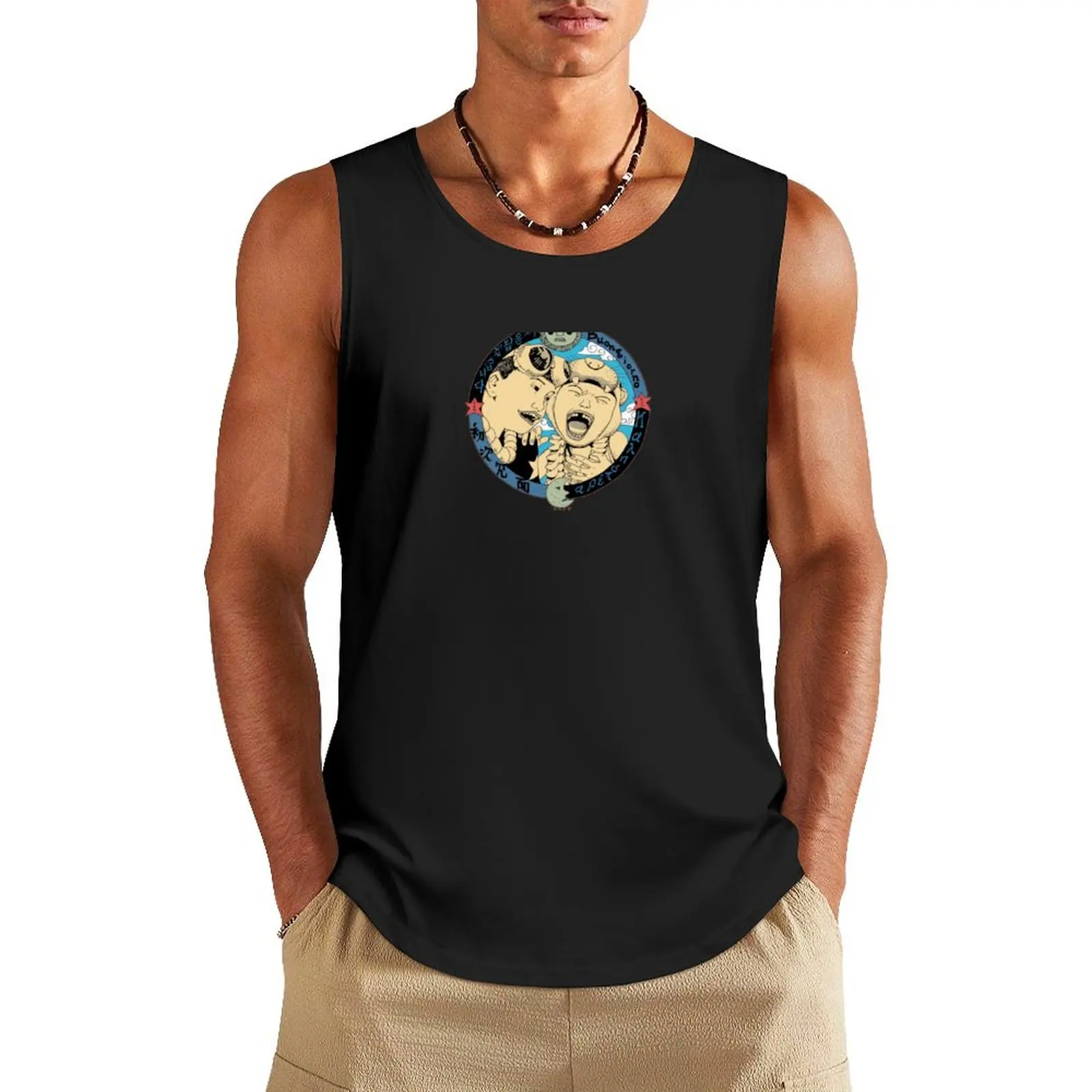 

Tekkonkinkreet Tank Top Gym wear Men's summer vest gym clothing t shirts