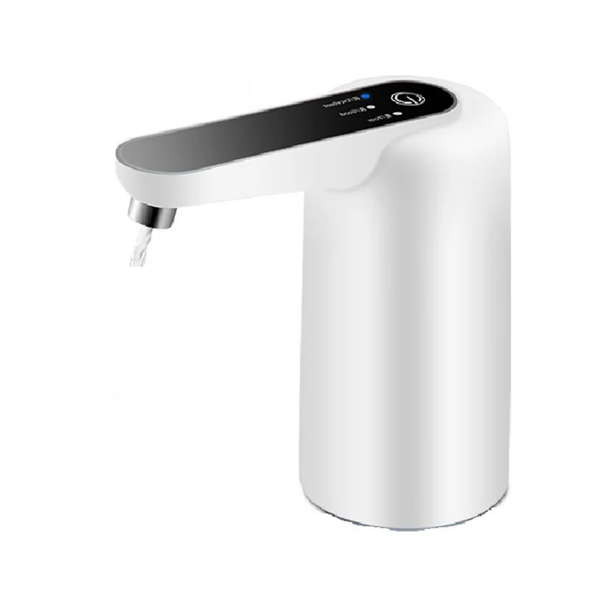 Dispensador de botellas de agua, dispensador de agua extraíble, portátil mejorado, carga USB automática, blanco