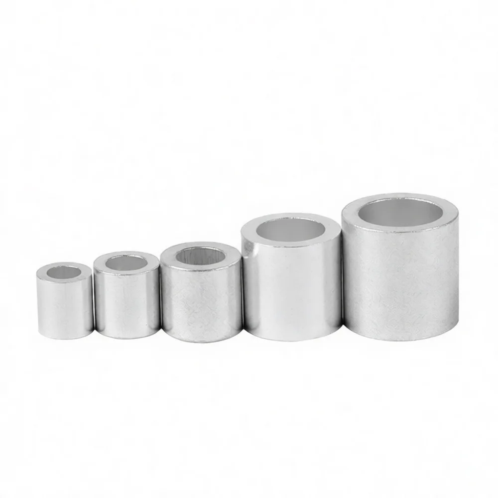 Wire Rope Aluminum Swaging Ferrule 0.5mm 12mm Oval Figure 8 Crimping Sleeve Connector Hardware Rigging Fastener Industrial Kit